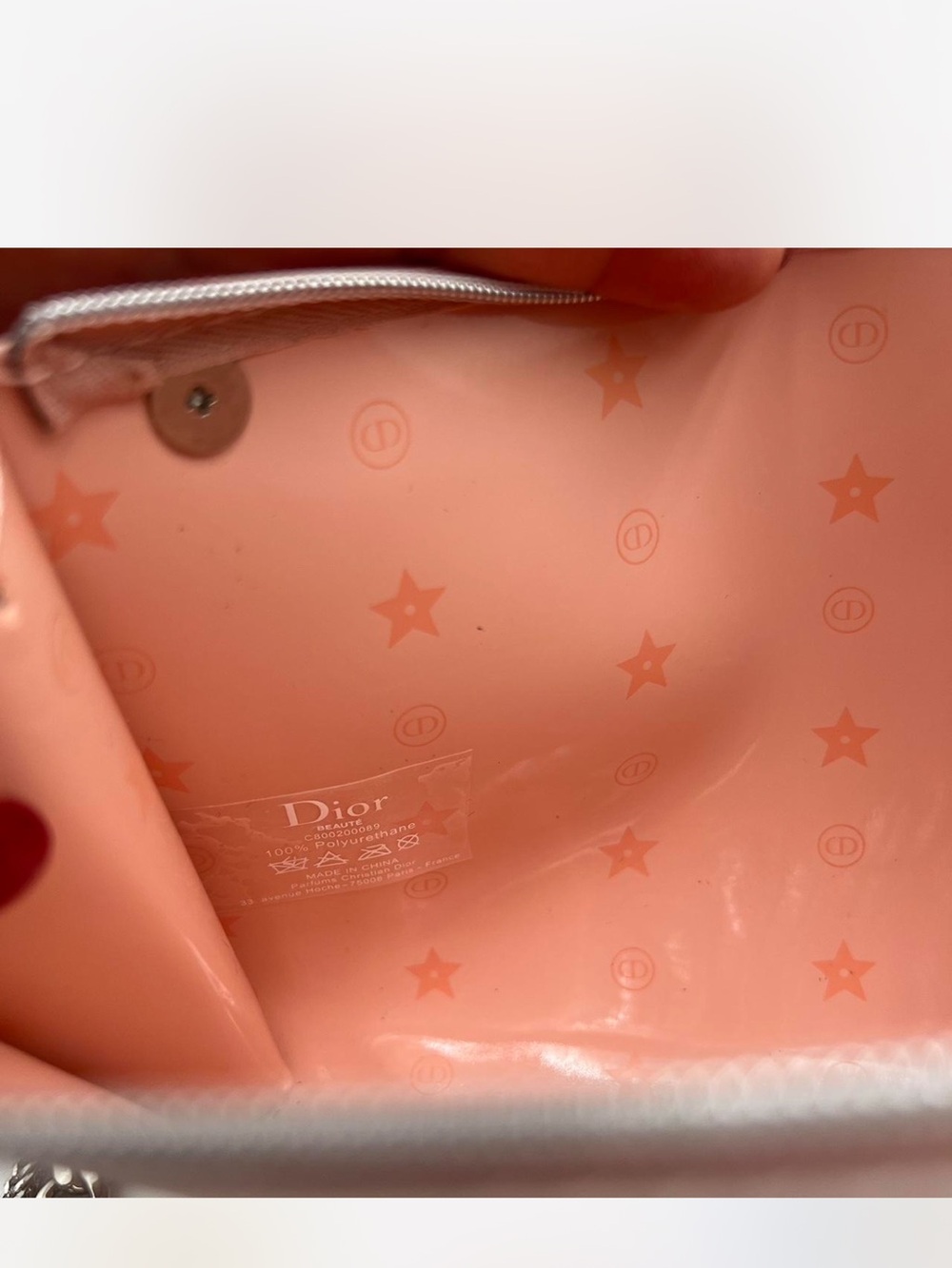 Blush Pink Leather Chain Shoulder Clutch by Dior - Picture 3 of 3